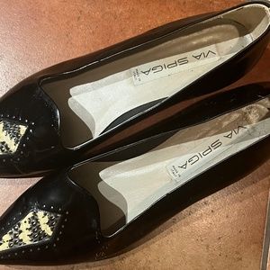 Via Spiga Patent/Croco Flats